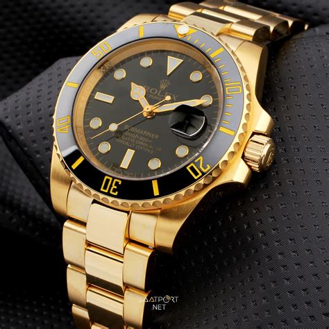 black and gold rolex submariner replica|rolex submariner all black.